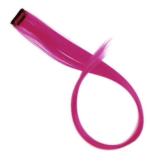 WIGSIN Synthetic Long Straight Rainbow Hair Extension – Colorful Purple Red Blue Hairpiece for Women