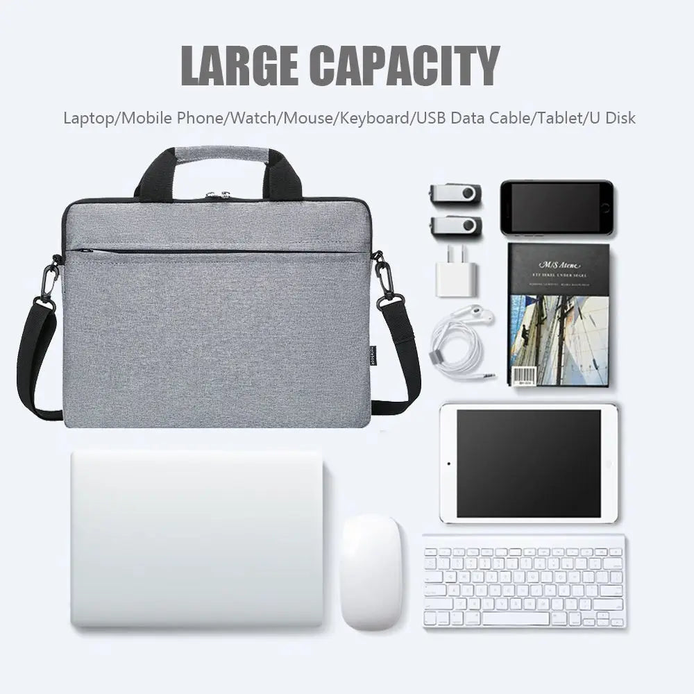 Ultra-Thin Laptop Handbag Sleeve – 13.3, 14, 15.6 Inch Notebook Cover Pouch Shoulder Bag for Lenovo, HP, Dell, Asus, Samsung