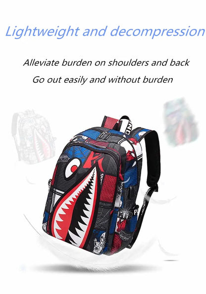 Anti-Theft Waterproof Backpack — Unisex Fabric Rucksack Travel Bag for School & Students