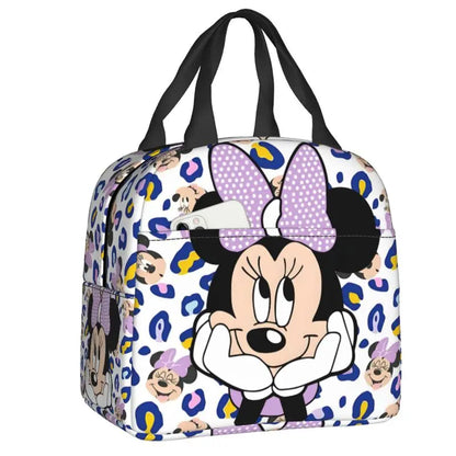 Custom Mickey Mouse Insulated Lunch Bag – Cartoon Thermal Cooler Lunch Box for Kids, Men & Women School Tote