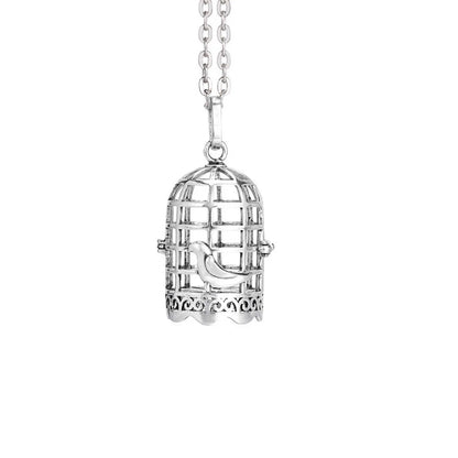 Vintage Mexico Angel Ball Chime Necklace – Antique Locket Aromatherapy Essential Oil Diffuser