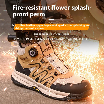 Men’s Safety Work Boots – Indestructible Steel Toe Sneakers, Anti-Smash & Anti-Puncture Tactical Shoes