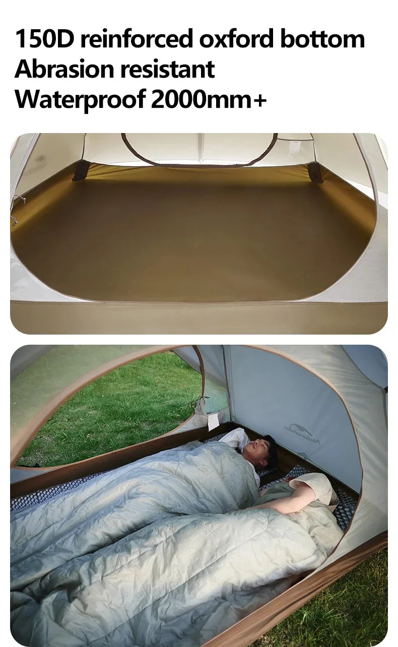 Naturehike 2-3 Person Camping Tent – Waterproof, UPF50+ Ultralight Outdoor Shelter for Hiking, Trekking & Sun Protection