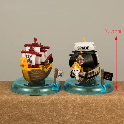 One Piece Anime Mini Figures Set - 8PCS Luffy Zoro Sanji Pirate Ship PVC Action Figures Collectible Toys Gift