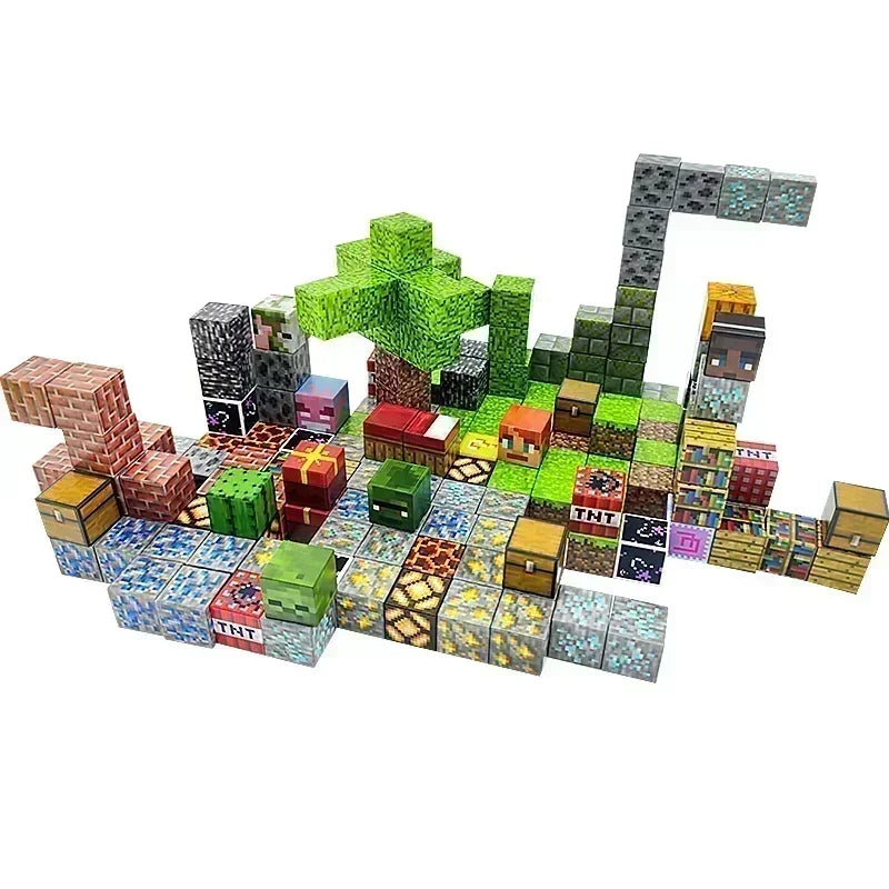 2025 DIY Magnetic Building Blocks – 10-300pcs Mini Puzzle Set for Kids Birthday Gifts