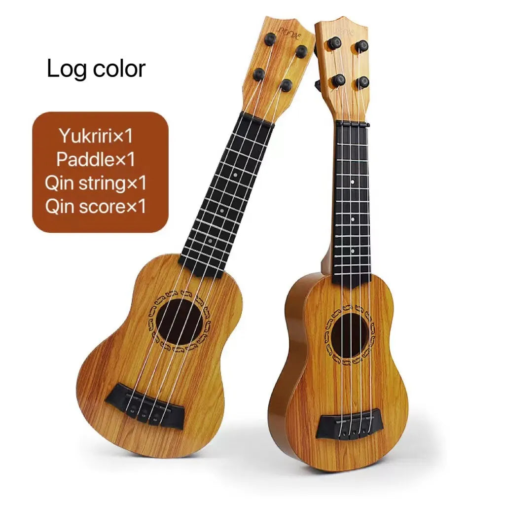 35cm Children’s Toy Guitar – Playable Beginner Instrument with Paddles, Simulated Ukulele Music Toy