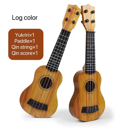 35cm Children’s Toy Guitar – Playable Beginner Instrument with Paddles, Simulated Ukulele Music Toy