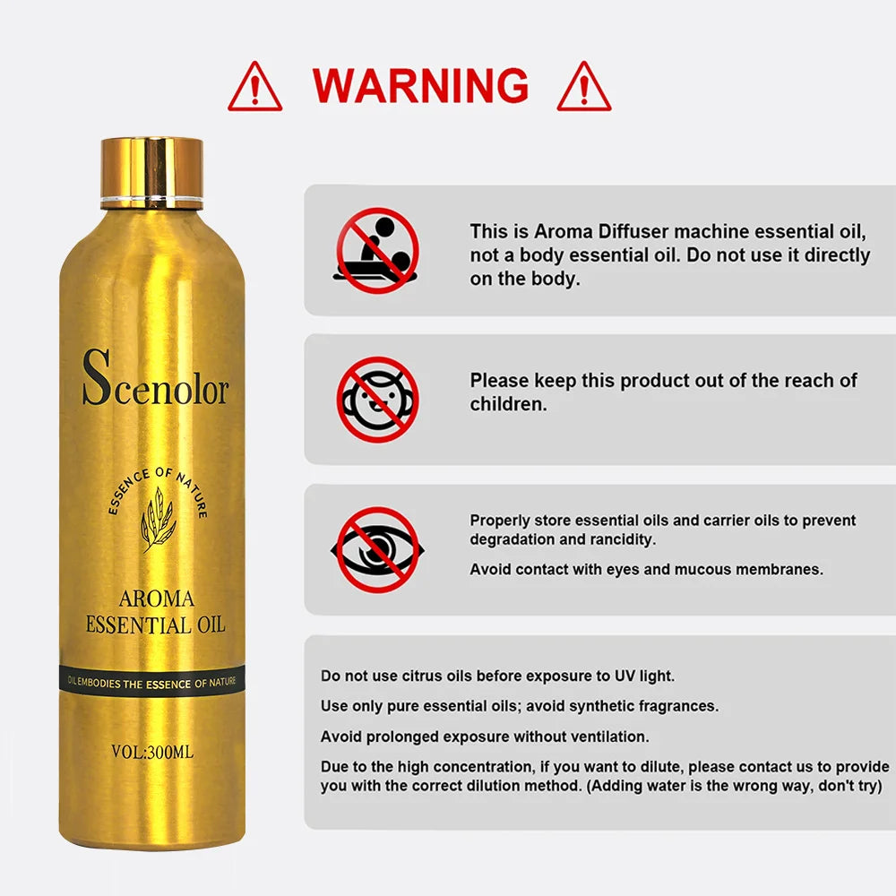 300ml CHXNEL COCQ Aromatherapy Oil Diffuser – Romantic Essential Oil Air Purifier for Home & Car, Perfume Scent Oasis