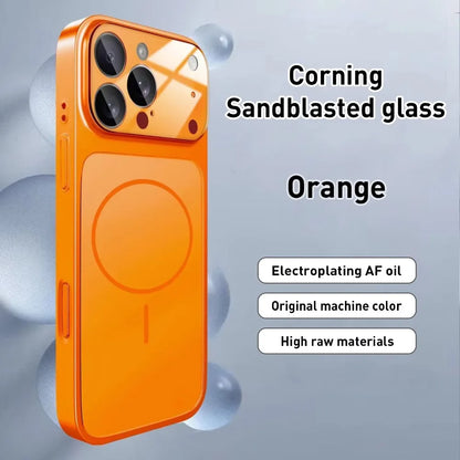 Nano Matte Glass iPhone Case - Magnetic MagSafe Armor Cover for iPhone 11-17 Pro Max, Air & Wireless Charging