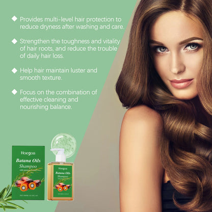 Organic Batana Oil Shampoo - Nourishing Rosemary Extract Formula for Scalp Care, Hair Repair & All Hair Types