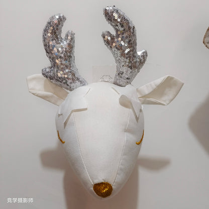 Handmade 3D Felt Animal Heads — Elephant & Swan Wall Hanging Decor for Nursery & Kids’ Bedroom