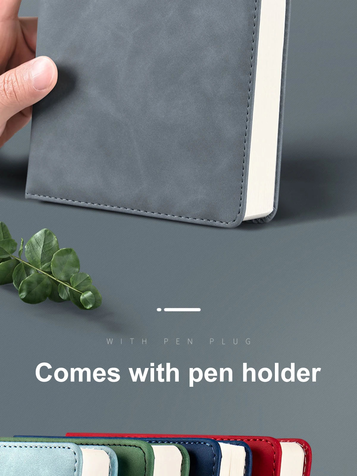 A5 Thickened Deer Head Notebook – Business PU Soft Leather Notepad with Horizontal Lines, School & Office Stationery Supplies