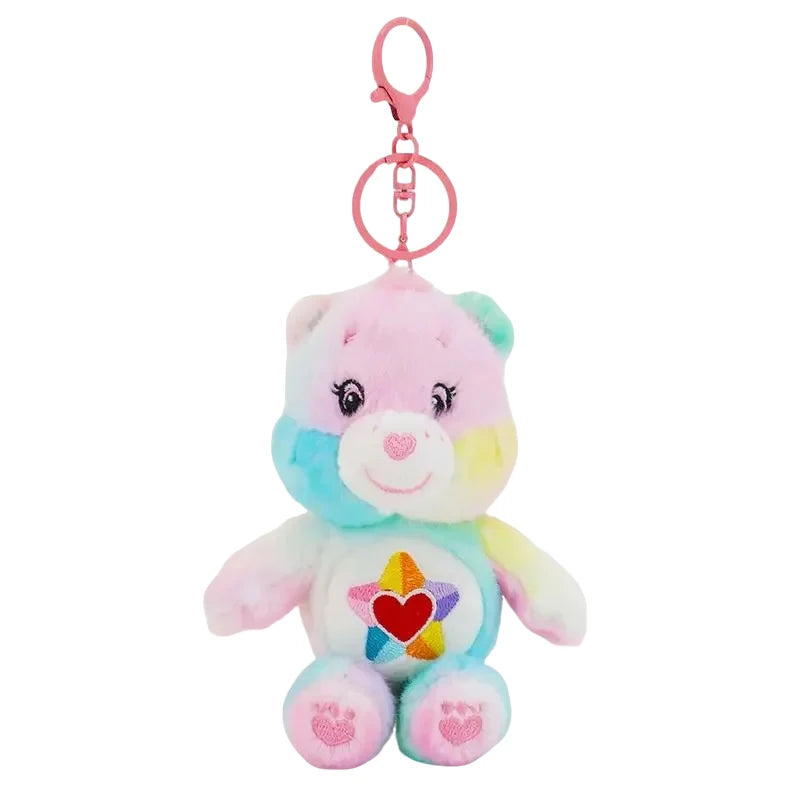 Care Bears Plush Keychain - 15cm Squeaky Bear Pendant for Backpack & Luggage Gift
