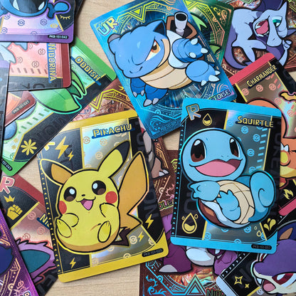 Holographic 59PCS Chibi PokeBaBy Pokemon Cards – DIY Cute Shiny 1996 Anime Collection with Gengar & Charizard