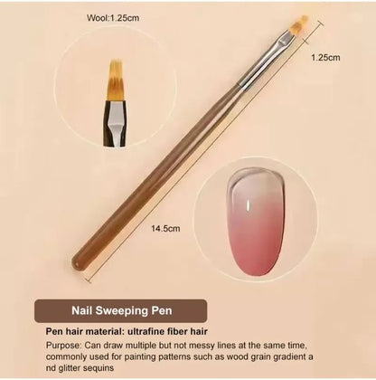 9PCS UV Gel Nail Brush Set – Liner DIY Painting Pen, Acrylic Drawing Brush for Nail Art Design & Tip Display Tools