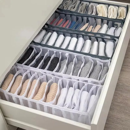 Foldable Closet Organizer for Underwear & Socks — Home Cabinet Divider and Clothes Storage Drawer Box
