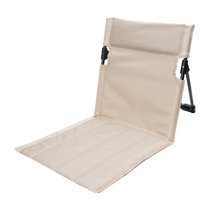 Foldable Outdoor Camping Chair – Portable Garden & Beach Lazy Chair with Backrest Cushion for Picnic, Travel & Relaxation