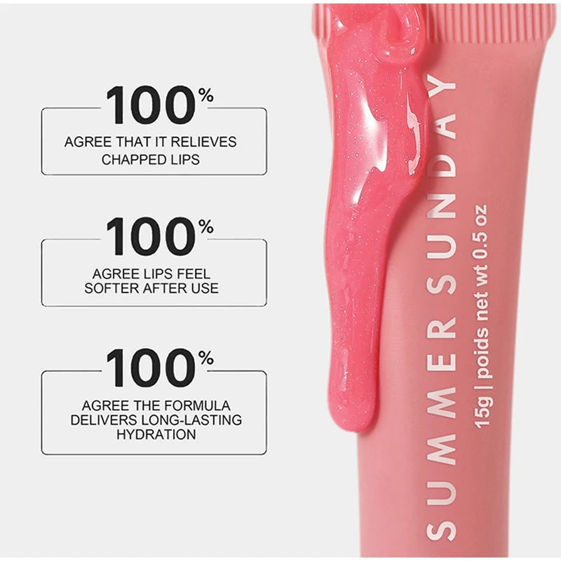 Summer Lip Moisturizing Balm - 15ml Nourishing Lip Care for Smooth Lip Lines and Daily Makeup Hydration