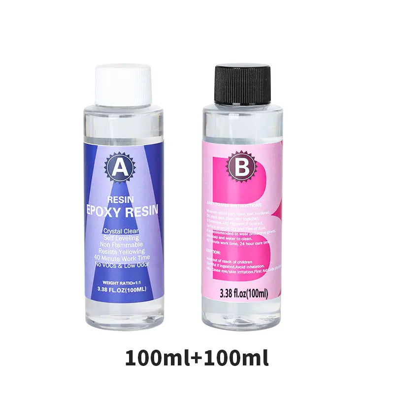 1:1 Crystal Clear Epoxy Resin Kit - High Gloss Bubble Free Art Resin for DIY Casting Coating & Jewelry Making