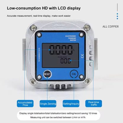 High-Precision Digital Gas Flow Meter - LCD Roots Flowmeter for LNG, Oxygen & Industrial Applications DN15/20/25