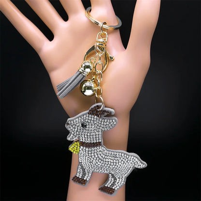 Ladybug Crystal Keychain - Tassel Bag Charm & Decorative Key Ring for Women & Men
