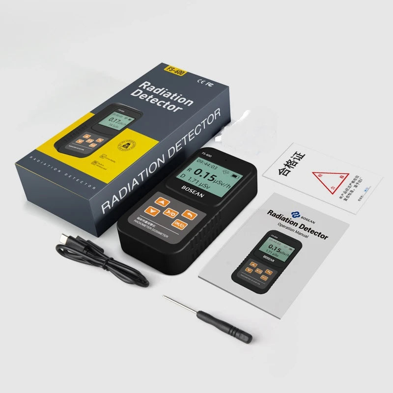 BOSEAN Geiger Counter Radiation Detector - Personal Dosimeter for X-Ray, Beta & Gamma Detection