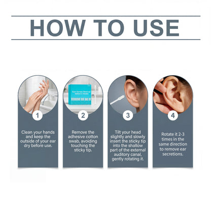 24-Piece Ear Wax Removal Kit - Soft Gel Ear Cleaning Sticks for Gentle Ear Care for Adults and Kids