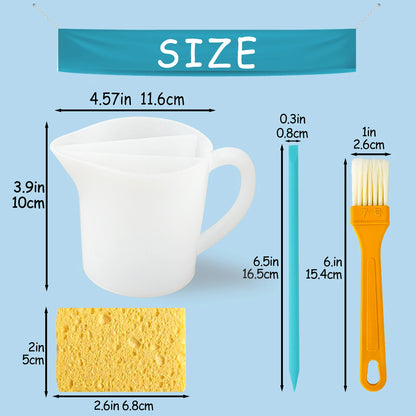 17OZ/500ML Silicone Resin Mixing Cup with Handle – Split Design DIY Fluid Art & Jewelry Making Craft Tools Set Resin Accessories