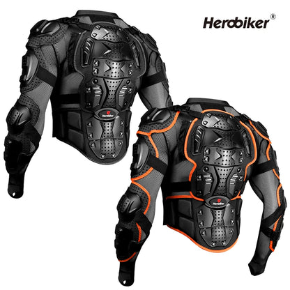 HEROBIKER Men’s Motorcycle Jacket — Motocross Riding Armor with Body Protection, Sizes S-5XL