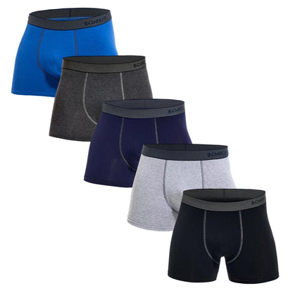 5-Pack Men's Cotton Boxer Briefs, 2023 Luxury Underwear Set, Breathable Gym Shorts & Underpants for Homme