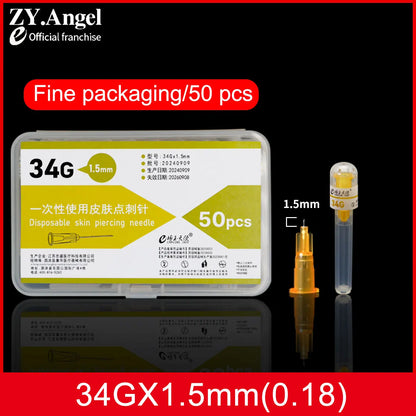 34G Ultra-Fine Disposable Small Needle for Cosmetic Use - Non-Painless Hand Needle 1.5/2.5/4mm