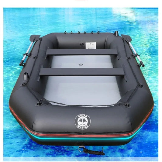 8.5ft Dinghy Boat for Adults – Widened Inflatable Fishing Kayak, Raft, Sport Boat with Paddles, Air Pump & Carry Bag