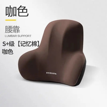 Memory Foam Lumbar Back Cushion – Multi-Functional Waist Support Pillow for Car, Office, Gaming Chairs & Postpartum Pain Relief
