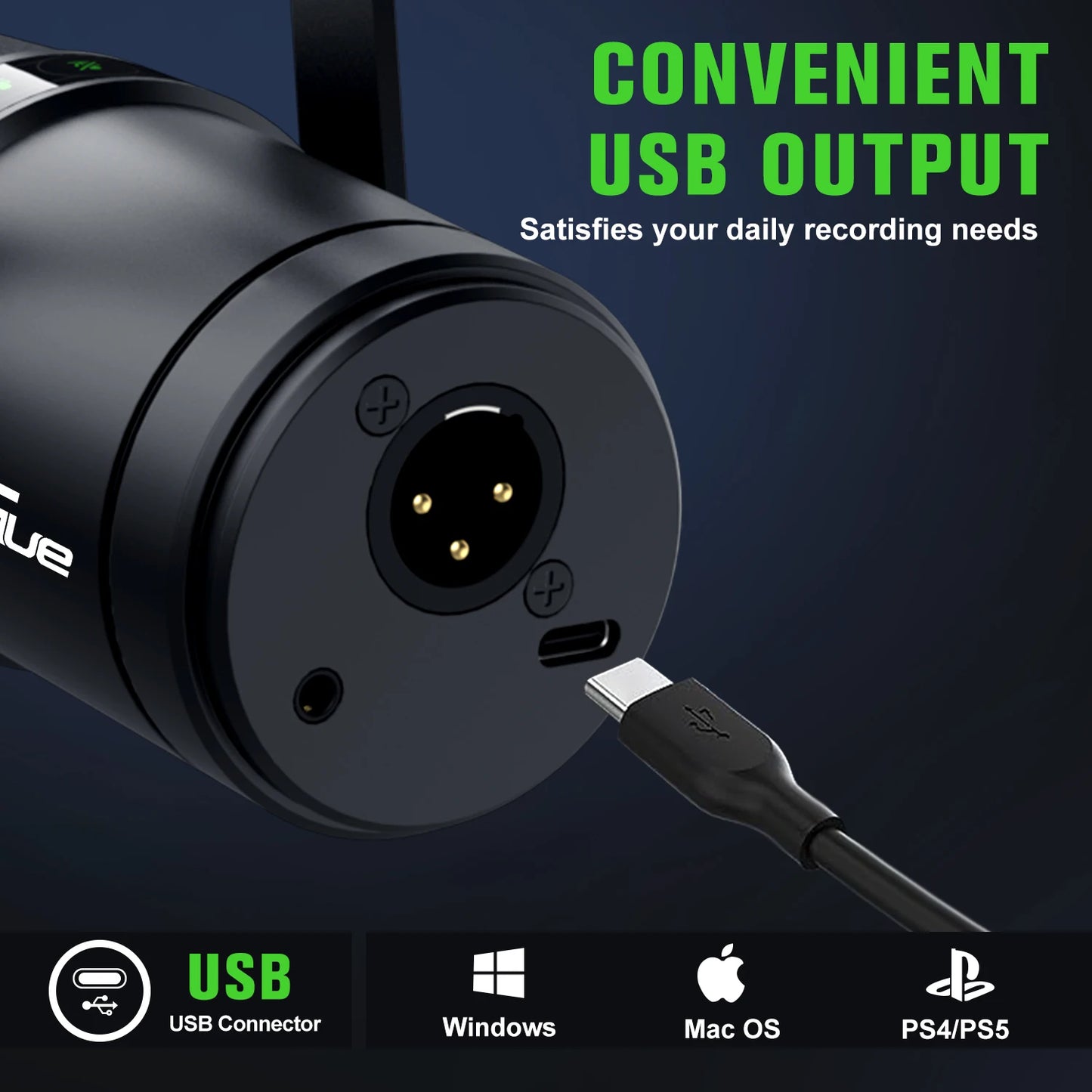 Professional USB/XLR Dynamic Microphone – VM70 Mic for Broadcast, Podcast & Recording Studio, Ideal for Music & Speech