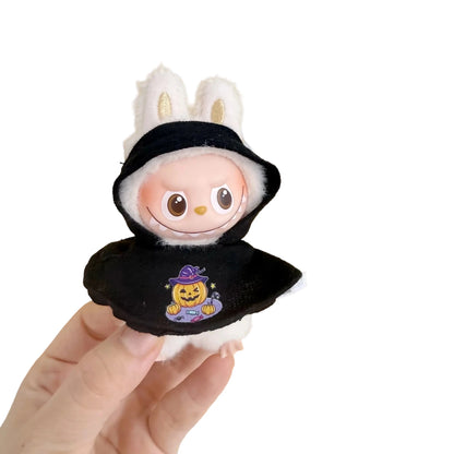 Labubu Halloween Cloak Dress with Hat — 10.5cm V4 The Monsters Pin for Love Series Doll Clothes & Accessories