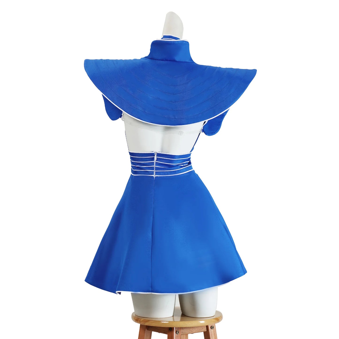 Britney Inspired Flight Attendant Costume - Women’s Blue Cosplay Uniform for Halloween & Carnival Parties