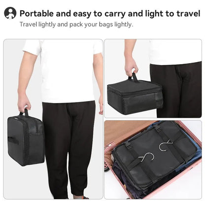 Travel Organizer Hanging Packing Cubes – Housewares Luggage Storage with Shelves and Laundry Compartments for Essentials