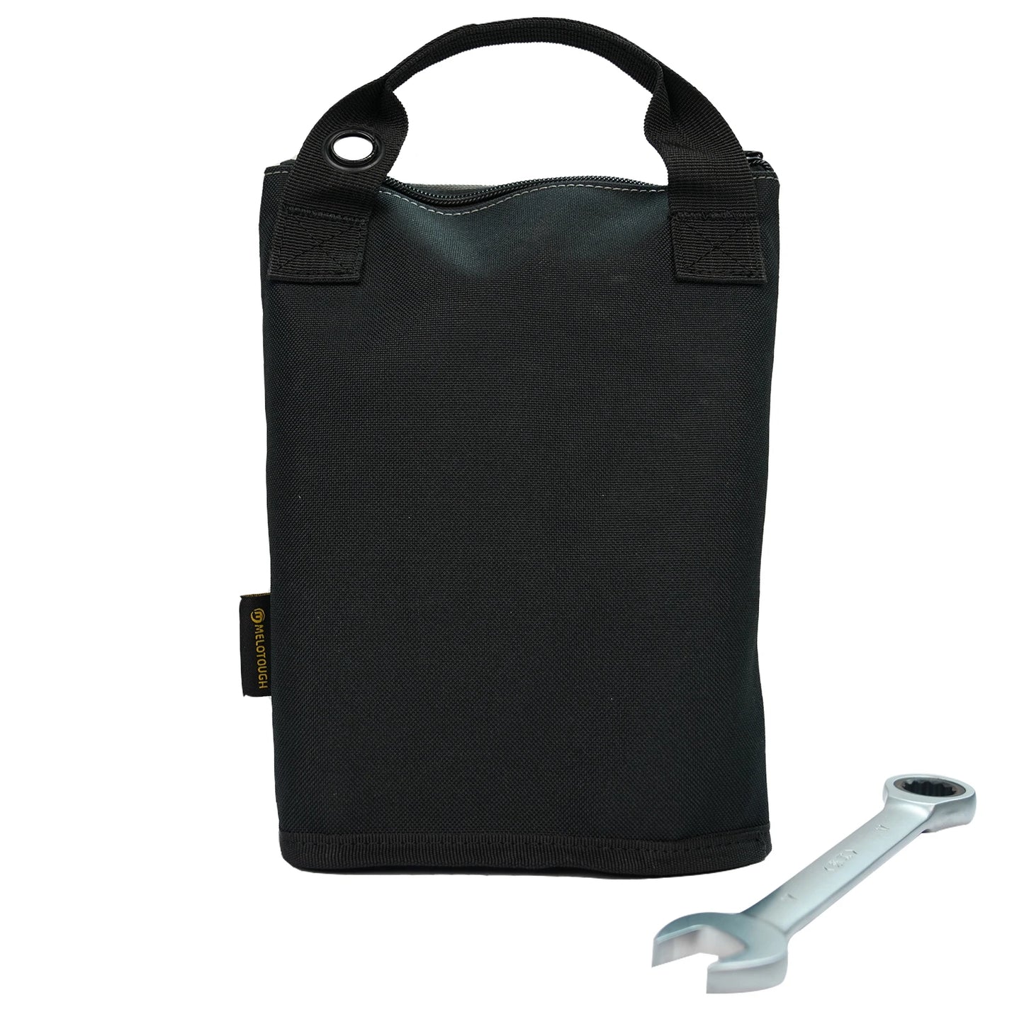 MELOTOUGH Canvas Tool Pouch | 2-Pack Zipper Bags with Mesh Window & Hanging Grommets