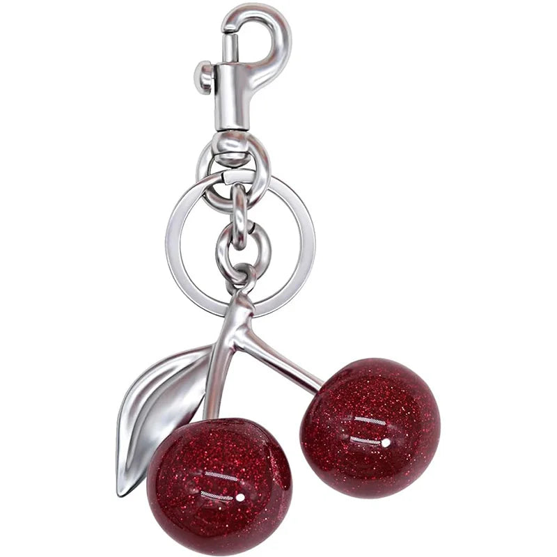 Cute Cherry Keychain Bag Charm – Purse Accessory for Handbags, Women’s Gift