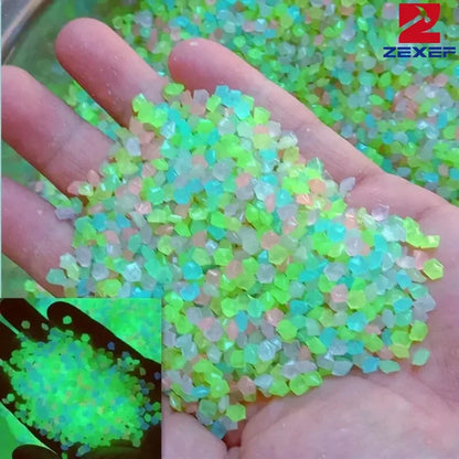 1000-Piece Glow-in-the-Dark Pebbles (3–5mm) – Luminous Sand Stones for Garden Paths, Lawn, Home Décor, and Aquariums