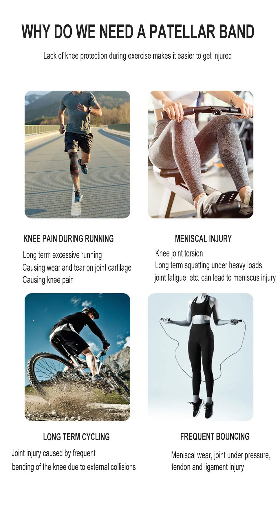 AOLIKES Knee Brace – Patella Compression Sleeve for Men & Women, Knee Pain, Arthritis & Sports Support