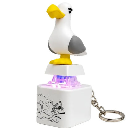 C Siu Croaking Keychain - Rechargeable Sound Button with Colorful Lights Sensory Anxiety Relief Toy