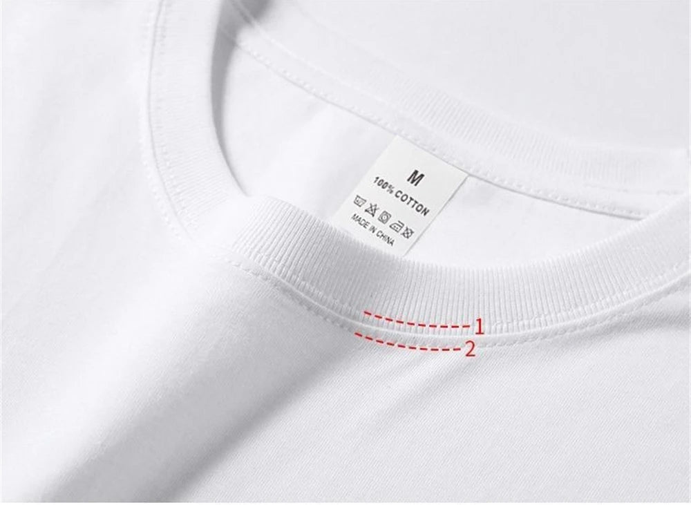 2PCS Unisex 100% Cotton White T-Shirts – Casual Loose Fit Short Sleeve Breathable Tees for Men & Women