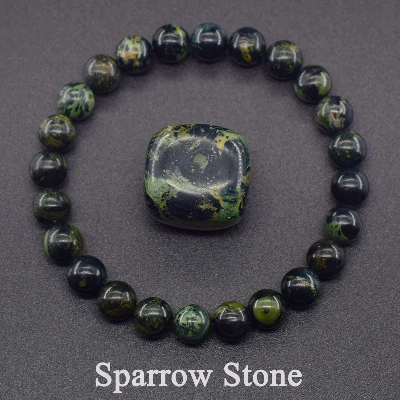 Natural 5A Lapis Lazuli Stone Bracelet - Elastic Healing Bead Jewelry Gift for Men & Women