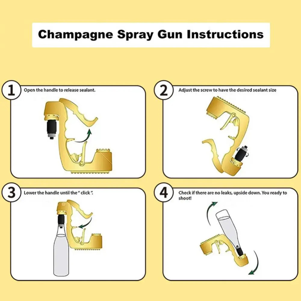 Champagne Beer Dispenser and Spray Gun - Multifunctional Bottle Ejector and Wine Stopper, Ideal for Parties and Celebrations