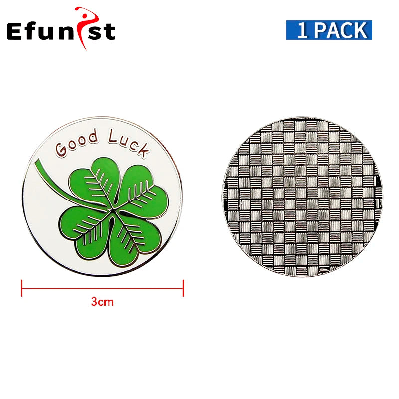 Alloy Golf Ball Marker and Hat Clip Set - Assorted Styles for Men and Women, Magnetic Golf Cap Clips and Accessories
