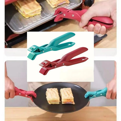 Non-Slip Silicone Pot and Pan Gripper - Heat-Resistant Dish Retriever Tongs for Bowls, Plates, Air Fryers, and Camping