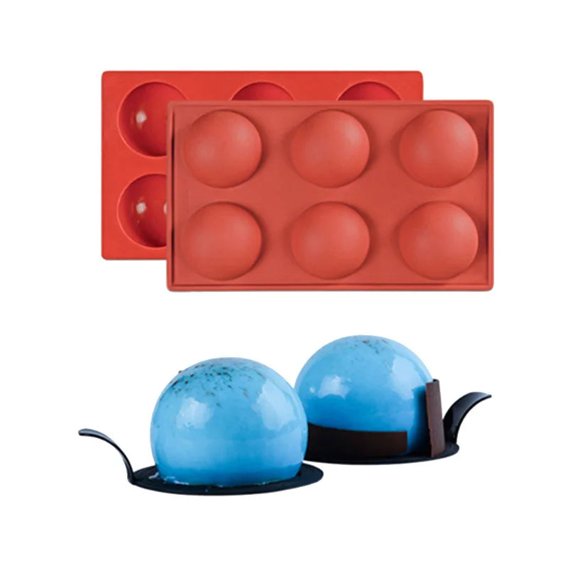 Semi-Sphere Silicone Chocolate Mold – Half Ball Dome Baking Tray for Cake, Pudding, Jelly & Candy DIY Dessert Making Tool