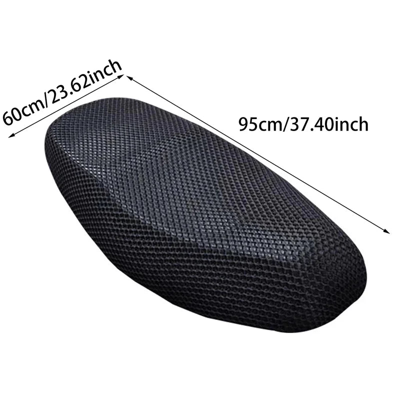 3D Breathable Motorcycle Seat Cushion Cover – Anti-Slip Shock Absorption Air Pad with Heat Insulation & Sunscreen Protection