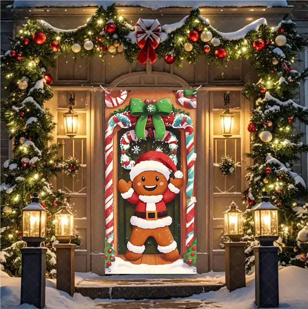 Christmas Hanging Door Banner – Antithetical Couplet Wall Decoration for Merry Christmas 2026 Party & Xmas Gift